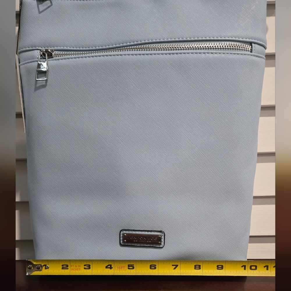 London Fog Sky Blue Large Crossbody Bag - Picture 11 of 13